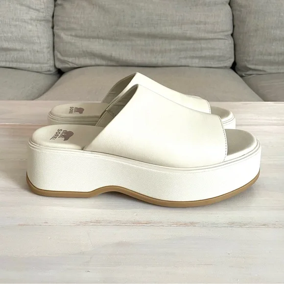 Sorel White Platform Sandals - Picture 1 of 7